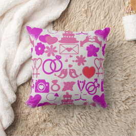 Rosa Hochzeitsschmuck Muster 03 Kissen