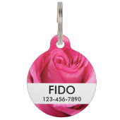 Rosa-Hochzeitssemble-Foto Haustiermarke (Rückseite)