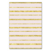 Rosa Hochzeitsstipps mit Goldröhreneffekt Tischnummer (Rückseite)