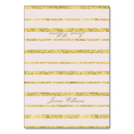 Rosa Hochzeitsstipps mit Goldröhreneffekt Tischnummer