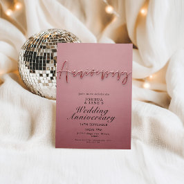 Rosa Hochzeitstag Einladung