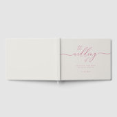 Rosa Hochzeitstag Individuelle Name Gästebuch (Voll)
