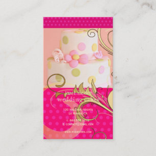 Rosa Hochzeitstorte/Konditorei/Pâtisserie Visitenkarte