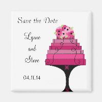 Rosa Hochzeitstorte Save the Date
