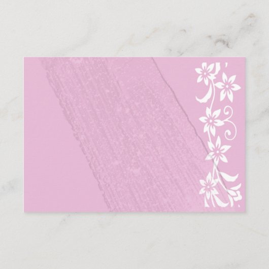 Rosa Hochzeitswebsite Blumenverschlusskarte Begleitkarte (Rückseite)