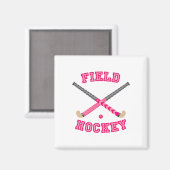 Rosa Hockey-Logo Magnet (Vorderseite/Rückseite)