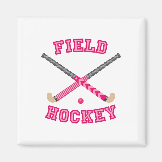 Rosa Hockey-Logo Magnet (Vorne)