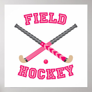Rosa Hockey-Logo Poster