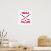 Rosa Hockey-Logo Poster (Küche)