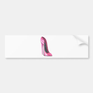 Rosa hohe Fersen-Schuh-Kunst-Autoaufkleber Autoaufkleber