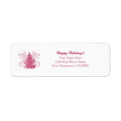 Rosa Holiday Tree Return Labels (Vorne)