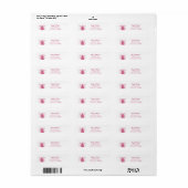 Rosa Holiday Tree Return Labels (Vorne)