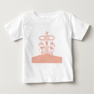 Rosa holländische Blume, Namen hinzufügen Baby T-shirt