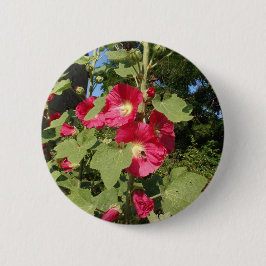 Rosa Hollyhock Button