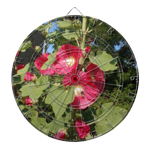 Rosa Hollyhock Dartscheibe (vorne)