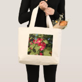 Rosa Hollyhock Jumbo Stoffbeutel (Vorderseite (Produkt))