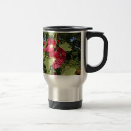 Rosa Hollyhock Reisebecher