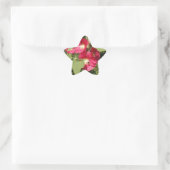 Rosa Hollyhock Stern-Aufkleber (Tasche)