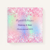 Rosa-Holografie Notizblock (Vorderseite)