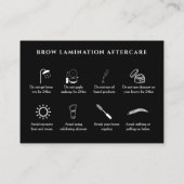 Rosa holografische Irisierbarkeit nach Pflegeinstr Visitenkarte (Rückseite)