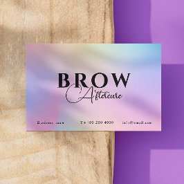 Rosa holografische Irisierbarkeit nach Pflegeinstr Visitenkarte