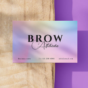 Rosa holografische Irisierbarkeit nach Pflegeinstr Visitenkarte