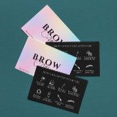 Rosa holografische Irisierbarkeit nach Pflegeinstr Visitenkarte