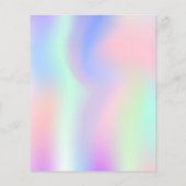 Rosa holografisches Foto Geburtstagsfeier (Rückseite)