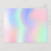 Rosa holografisches Foto Haushalt Süß 16 Einladung (Rückseite)