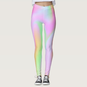 Rosa Holographische Rainbow-Leggings Leggings