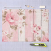 Rosa Holz Shabby Chic Decoupage Print Seidenpapier (Handwerk)