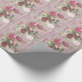 Rosa hölzerne Effekt-lila Geschenkpapier (Ecke)