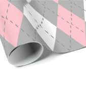 Rosa Holzkohle Dk Gray Welche XL Raute Geschenkpapier (Rolleneckpunkt)