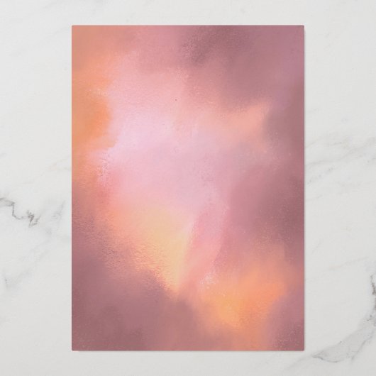 Rosa Hombre Cosmic Wash Brautparty Sparkline Folieneinladung (Rückseite)