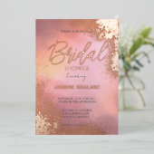 Rosa Hombre Cosmic Wash Brautparty Sparkline Folieneinladung (Stehend vorne)