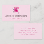 Rosa Honey Bee Princess Beekeeper Apiary Girl Visitenkarte (Vorne/Hinten)