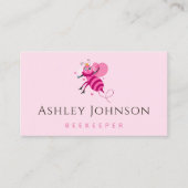 Rosa Honey Bee Princess Beekeeper Apiary Girl Visitenkarte (Vorderseite)