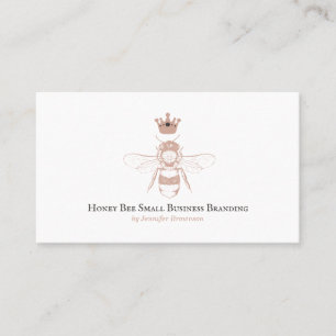 Rosa Honeycomb Crown Queen Bee Visitenkarte
