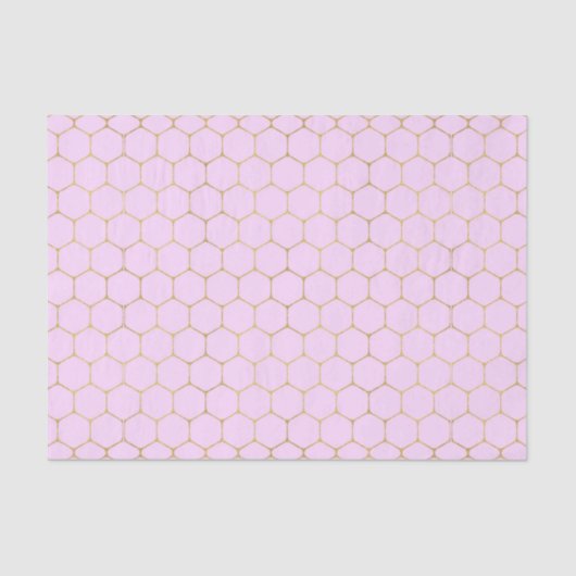 Rosa Honeycomb (Design 42 Pink Series) Seidenpapier (Vorderseite)