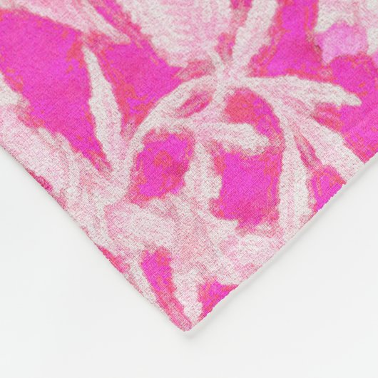 Rosa Honeysuckle Fleece Blanket, klein 30" x 40" (Ecke)