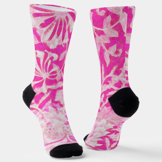 Rosa Honeysuckle Socken (Gewinkelt)