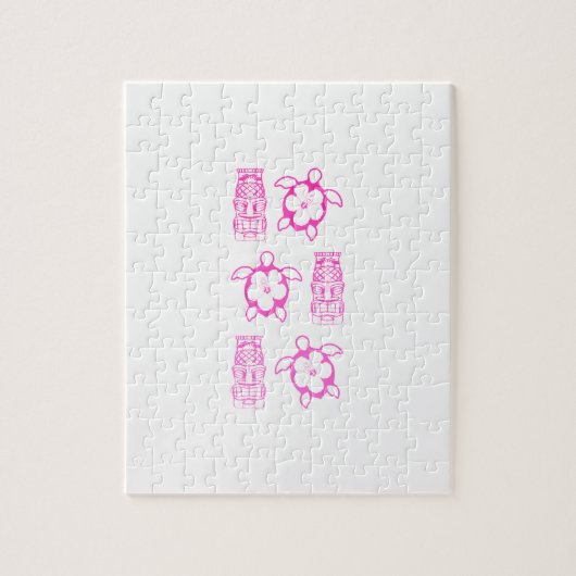 Rosa Honu und Tiki Maske Puzzle (Vertikal)