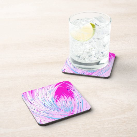 rosa Horizont Getränkeuntersetzer (Rechte Seite)