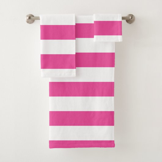 Rosa horizontale Streifen Badhandtuch Set (Insitu)