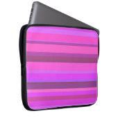 Rosa horizontale Streifen Laptopschutzhülle (Vorne Rechts)