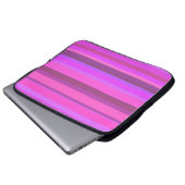 Rosa horizontale Streifen Laptopschutzhülle (Vorne Knopf)