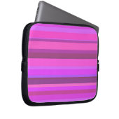 Rosa horizontale Streifen Laptopschutzhülle (Vorne Rechts)