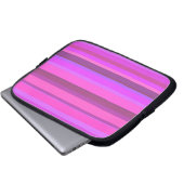 Rosa horizontale Streifen Laptopschutzhülle (Vorne Knopf)