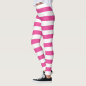 Rosa horizontale Streifen Leggings (Links)