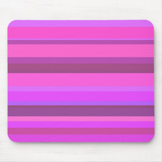 Rosa horizontale Streifen Mousepad (Vorne)